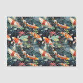 Papier Mousseline Moody Koi Fish Garden Découpage (Recto)