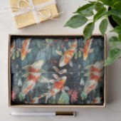 Papier Mousseline Moody Koi Fish Garden Découpage (Cadeau)