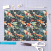 Papier Mousseline Moody Koi Fish Garden Découpage (Artisanat)