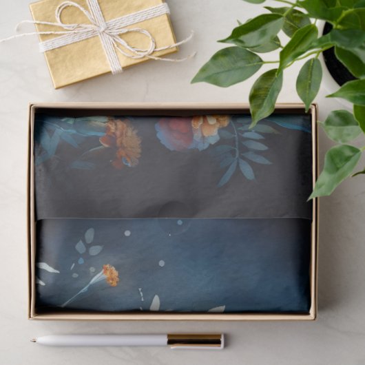 Papier Mousseline Moody Marigolds Aquarelle Fleurs Découpage (Cadeau)