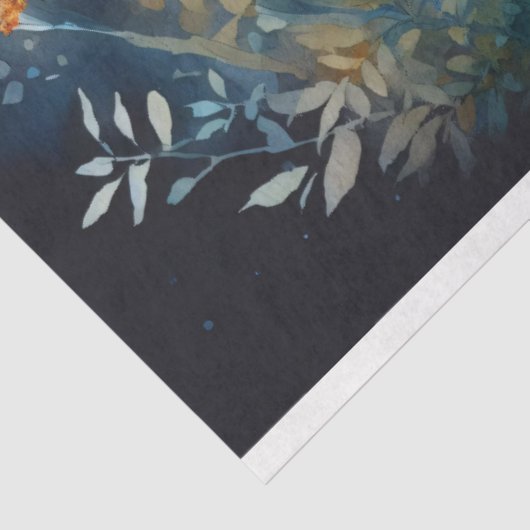 Papier Mousseline Moody Marigolds Aquarelle Fleurs Découpage (Détail)