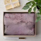 Papier Mousseline Moody Moderne Floral Purple Folive Craft Découpage (Cadeau)