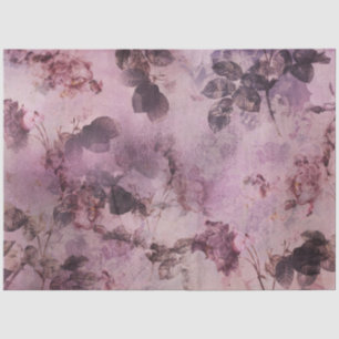 Papier Mousseline Moody Moderne Floral Purple Folive Craft Découpage