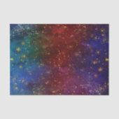 Papier Mousseline Moody Ombre | Psychedélique Grunge Gold Stardust (Recto)