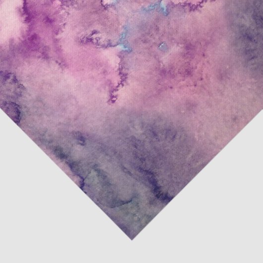 Papier Mousseline Moody Purple Teinture Abstraite Tie (Détail)