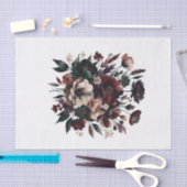 Papier Mousseline Moody Rustic Garden Florals Mariage bohémien (Artisanat)