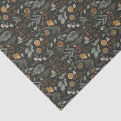 Papier Mousseline Moody Winter Botanical Christmas Holiday (Détail)