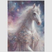 Papier Mousseline Moonlit Fairytale Mystical White Horse Decoupage (Recto)