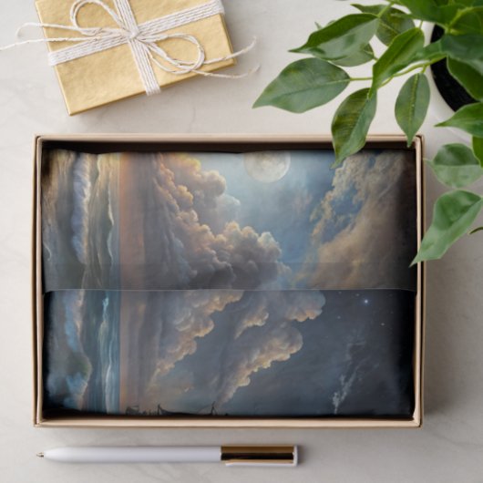 Papier Mousseline Moonlit Galleon Majestic Voilier Découpage (Cadeau)