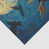 Papier Mousseline Moonlit Sorceress – Mystical Witch Decoupage Paper (Détail)