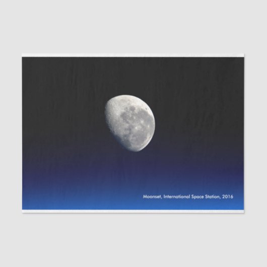 Papier Mousseline Moonset, Station spatiale internationale, Découpag (Recto)