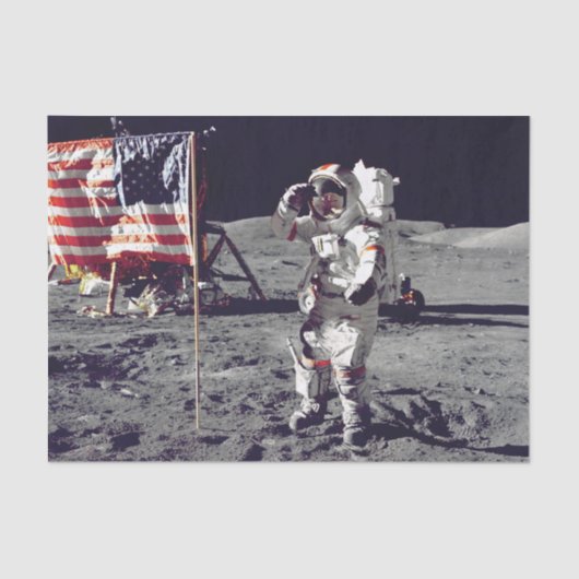 Papier Mousseline Moonwalk Apollo 17 (Recto)