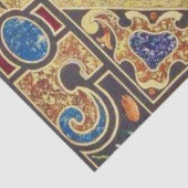 Papier Mousseline Moquette en marbre italien Découpage vert bleu or (Détail)