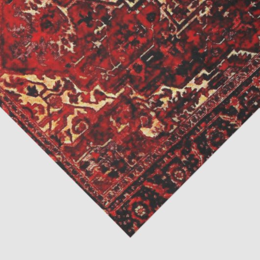 Papier Mousseline Moquette persane en rouge foncé (Détail)