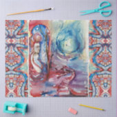 Papier Mousseline MORGANA Enchantress et Dragon, Imaginaire bleu ros (Artisanat)