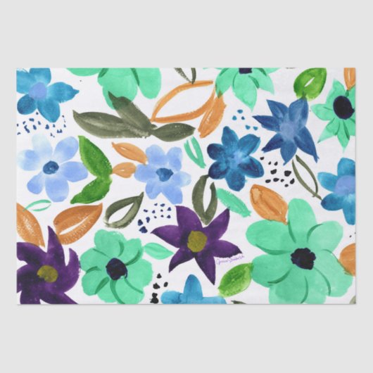 Papier Mousseline Morning Mint tissue paper (Recto)