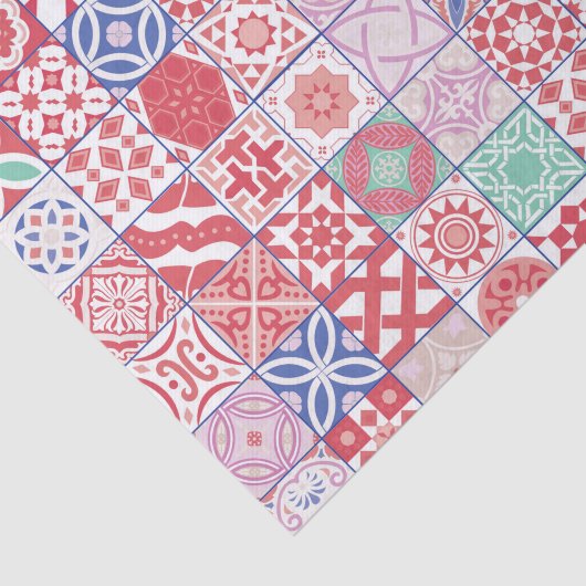 Papier Mousseline Moroccan rouge (Détail)