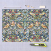 Papier Mousseline Morris - Framboise Voleur d'oiseaux et de fleurs (Artisanat)