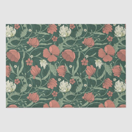 Papier Mousseline Morris Garden Motif Floral (Recto)