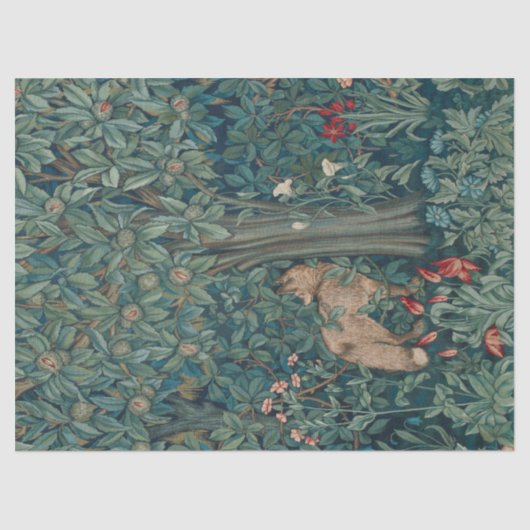 Papier Mousseline Morris Tapestry Fox Tissu Paper (Recto)