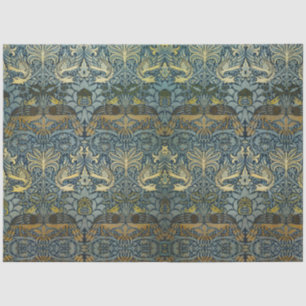 Papier Mousseline Morris - Vintage Motif de fleurs Peacock & Dragon
