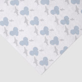 Papier Mousseline Morsures cardiaques et requins | Papier de tissus (Détail)