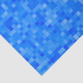 Papier Mousseline Mosaïque bleue de pixel (Détail)