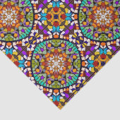 Papier Mousseline Mosaïque circulaire - effet 3D - Découpage (Détail)