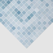 Papier Mousseline Mosaïque dégradé de pixels bleus (Détail)