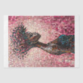 Papier Mousseline Mosaïque d'une femme noire dans le monde violet (Recto)