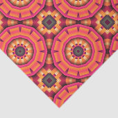 Papier Mousseline Mosaïque géométrique orange et rose funky Motif (Détail)
