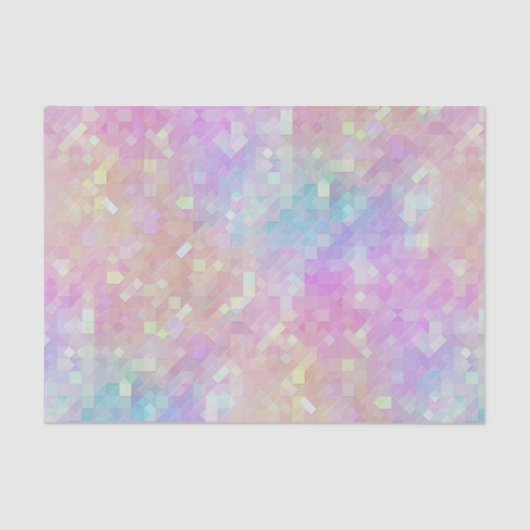 Papier Mousseline mosaïque holo sparkle : (Recto)