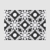 Papier Mousseline Mosaïque moderne noir et blanc Motif géométrique (Recto)