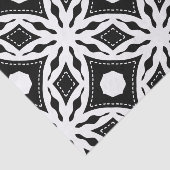 Papier Mousseline Mosaïque moderne noir et blanc Motif géométrique (Détail)