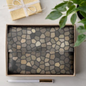 Papier Mousseline Mosaïque noire, beige et Brown (Cadeau)