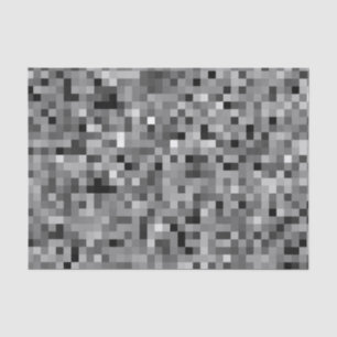 Papier Mousseline Mosaïque noire de pixel