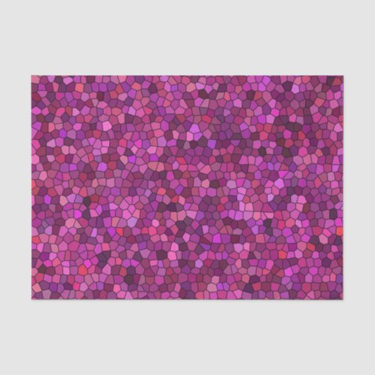 Papier Mousseline Mosaïque violet rose (Recto)