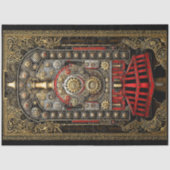 Papier Mousseline Moteur de train victorien Steampunk G8 Découpage (Recto)