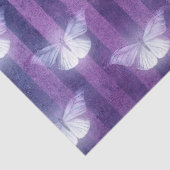Papier Mousseline Moth blanc violet rayé motif mystique (Détail)