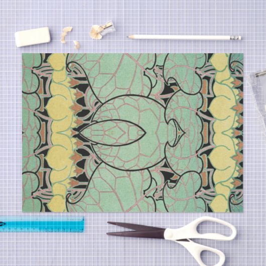 Papier Mousseline Motif #10 de Nouveau d'art (Artisanat)