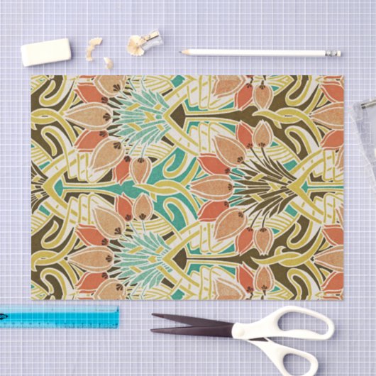 Papier Mousseline Motif #11 de Nouveau d'art (Artisanat)