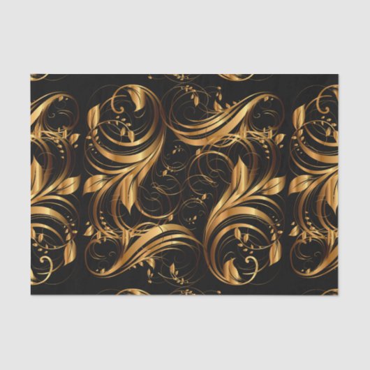 Papier Mousseline Motif 1R d'or (Recto)