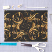 Papier Mousseline Motif 1R d'or (Artisanat)