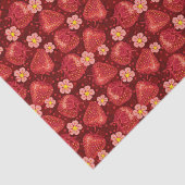 Papier Mousseline Motif 2 2 de fraise (Détail)