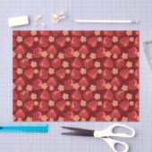 Papier Mousseline Motif 2 2 de fraise (Artisanat)