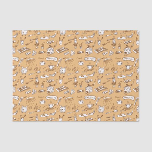 Papier Mousseline Motif 2 de petit déjeuner (Recto)