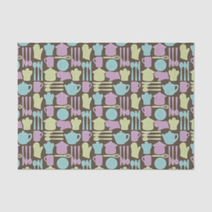 Papier Mousseline Motif 2 d'ustensiles de cuisine