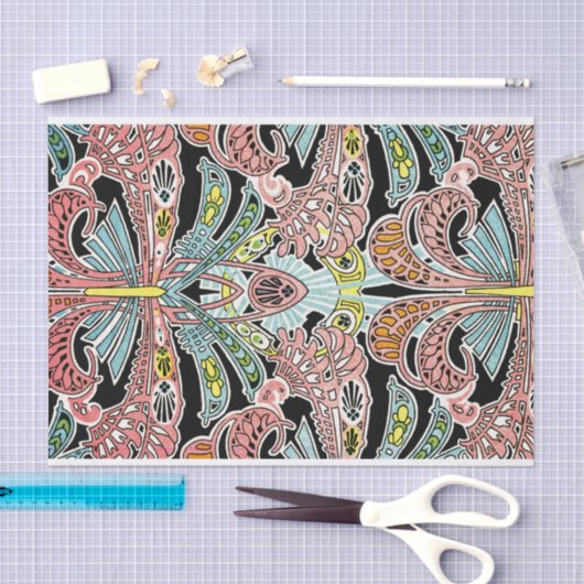 Papier Mousseline Motif #8 de Nouveau d'art (Artisanat)