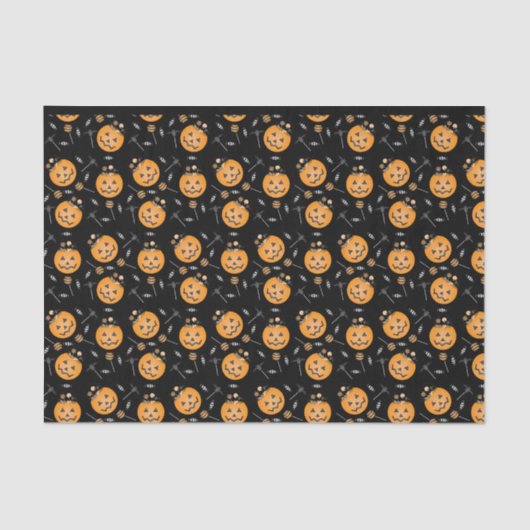 Papier Mousseline Motif À Bac À Bonbons D'Halloween (Recto)