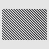 Papier Mousseline Motif à bandes étroites noir et blanc (Recto)